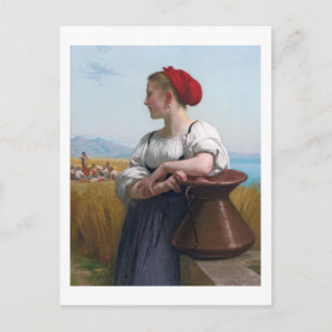 Die Harvester, Bouguereau Postkarte
