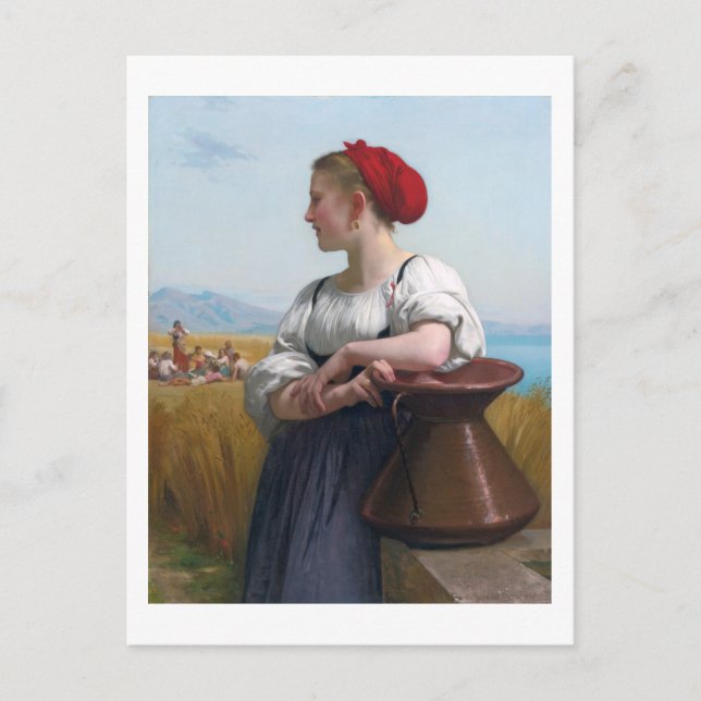 Die Harvester, Bouguereau Postkarte (Vorderseite)
