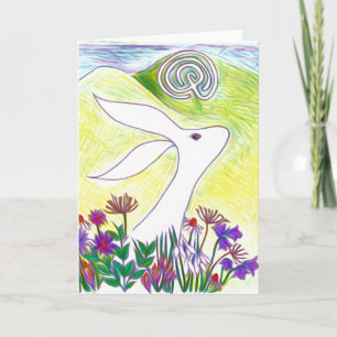 Die Hasen und das Labyrinth Feiertagskarte