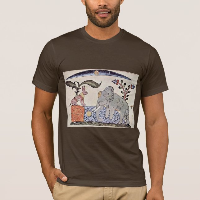 Die Hasen und der Elefant-König vor dem MIR T-Shirt (Vorderseite)