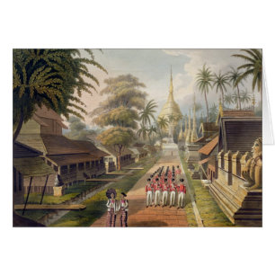 Die Hauptannäherung an die große Dagon Pagode a