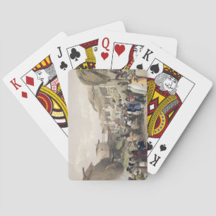 Die Hauptstraße im Basar bei Caubul, im Fr Spielkarten