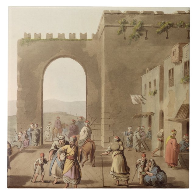 Die Hauptstraße in Bethlehem, 'von den Ansichten Fliese (Vorderseite)