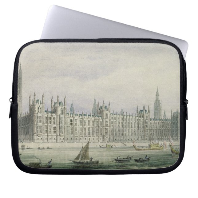 Die Häuser des Parlaments (Graphit, Stift u. Tinte Laptopschutzhülle (Vorderseite)