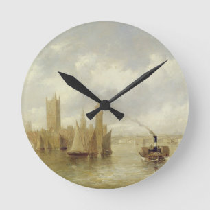 Die Häuser des Parlaments Runde Wanduhr