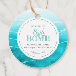 Die hausgemachte Badebombe aquamarin Geschenkanhänger