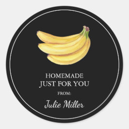Die hausgemachte Bananenmarke Runder Aufkleber