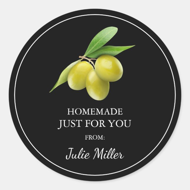 Die hausgemachte Tafel ist nur für Sie Runder Aufkleber (Vorderseite)