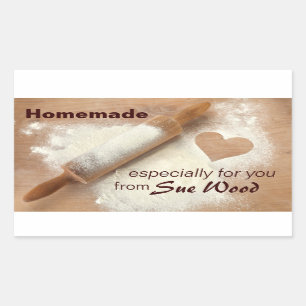 Die hausgemachten Aufkleber für das Backen nach He