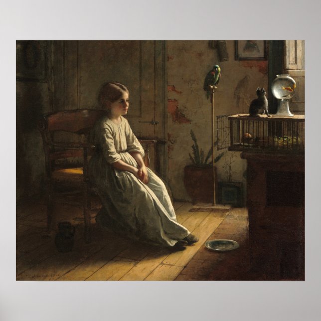 Die Haustiere - Eastman Johnson Fine Art Poster (Vorne)