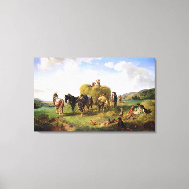 Die Hay Harvest, 1869 Leinwanddruck (Vorderseite)