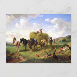Die Hay Harvest, 1869 Postkarte
