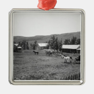 Die Haylie Ranch, Crook County, Wyoming, c.1890 (b Ornament Aus Metall