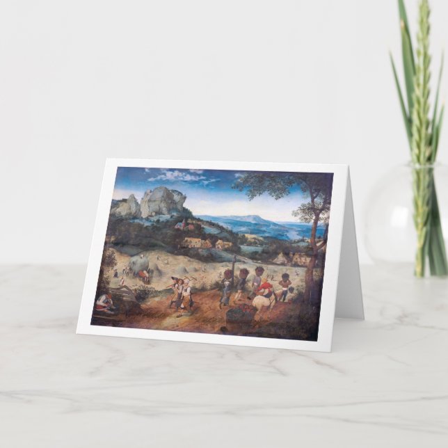 Die Haymaking, Pieter Bruegel Karte (Vorderseite)