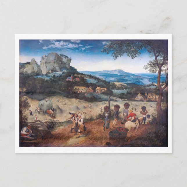 Die Haymaking, Pieter Bruegel Postkarte (Vorderseite)