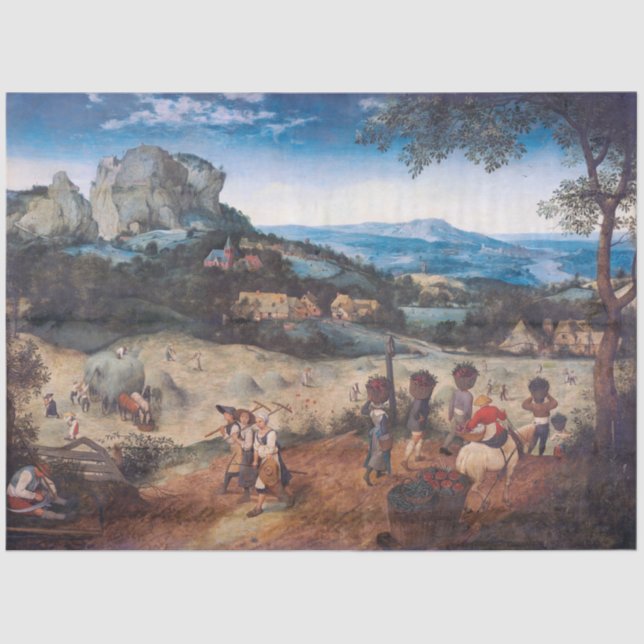 Die Haymaking, Pieter Bruegel Seidenpapier (Vorderseite)