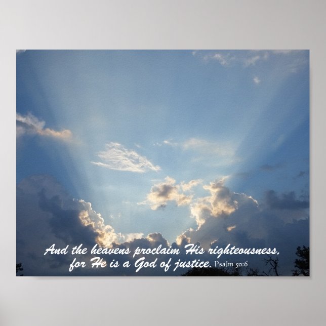 Die Heavans verkünden Gottes Ruhm Poster (Vorne)