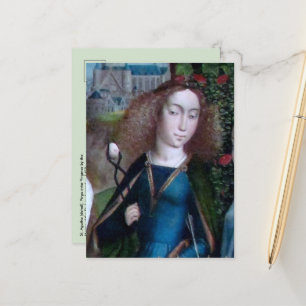 Die heilige Agatha von Sizilien (Detail; M 070) Postkarte