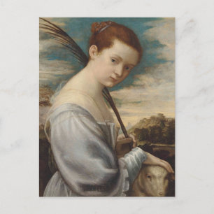 Die Heilige Agnes im Kreis von Tizian Postkarte