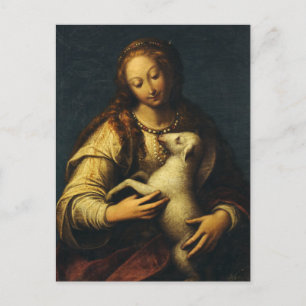 Die Heilige Agnes von Orsola Maddalena Caccia Post Postkarte