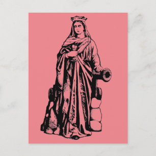 Die heilige Barbara, die große Märtyrerin, sakrale Postkarte