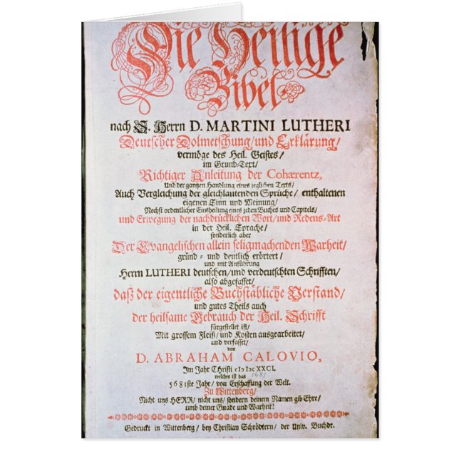 Die heilige Bibel, Vol. I., 1681 (Vorne)