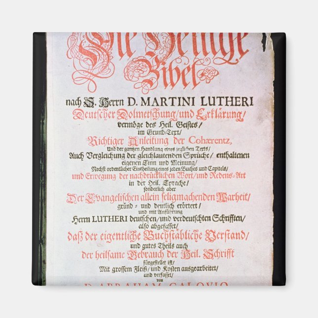 Die heilige Bibel, Vol. I., 1681 Magnet (Vorne)