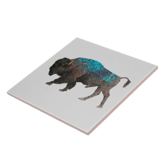 Die heilige Buffalo-Keramik Fliese (Seite)