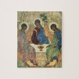 Die Heilige Dreifaltigkeit, 1420s (Tempera auf Puzzle
