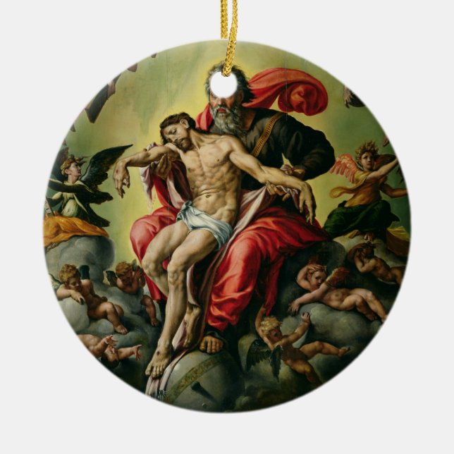 Die Heilige Dreifaltigkeit Keramik Ornament (Vorne)