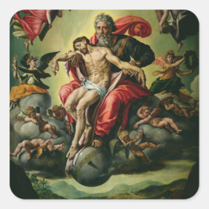 Die Heilige Dreifaltigkeit Quadratischer Aufkleber