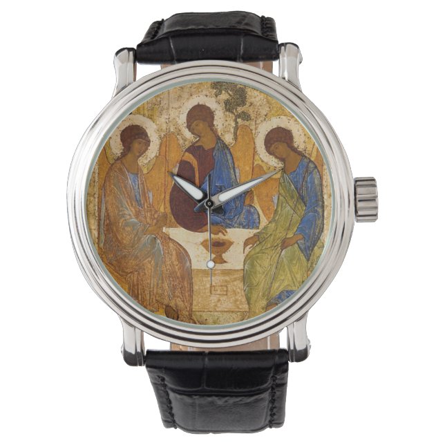 Die Heilige Dreifaltigkeit von Andrei Rublev Armbanduhr (Vorderseite)