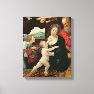 Die heilige Familie, 1522 (Öl auf Platte) Leinwanddruck