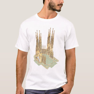 Die heilige Familie Antonio Gaudi. Barcelona T-Shirt