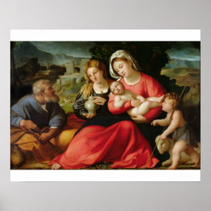 Die heilige Familie, c.1508-12 (Öl auf Leinwand) Poster