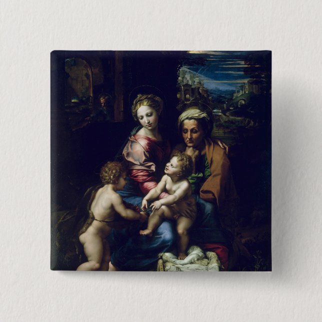 Die heilige Familie c.1518 Button (Vorderseite)