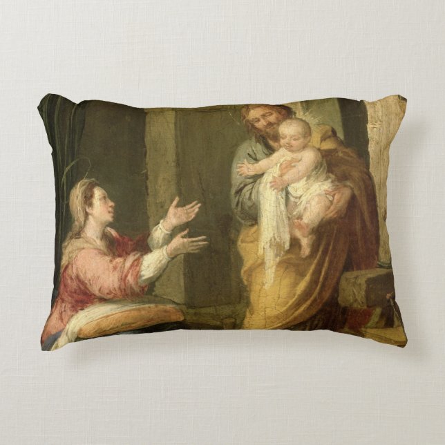 Die heilige Familie, c.1660-70 Dekokissen (Vorderseite)