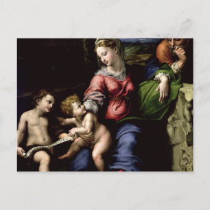 Die Heilige Familie des Eichenbaumes, c.1518 Postkarte
