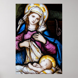 Die heilige Familie, die Madonna und Kind Poster