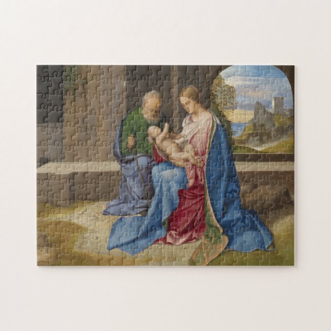 Die heilige Familie durch Giorgione Puzzle (Horizontal)