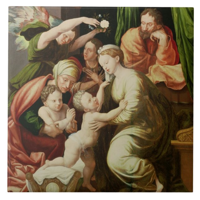 Die heilige Familie Fliese (Vorderseite)
