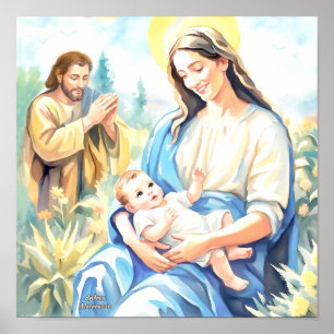 Die Heilige Familie - Geburt Poster