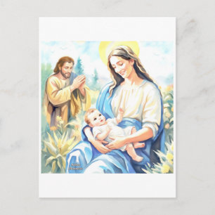Die Heilige Familie - Geburt Postkarte