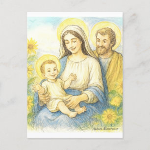 Die Heilige Familie - Geburt Postkarte