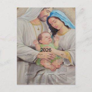 Die Heilige Familie: Göttliche Liebe 2026 Kalender Postkarte