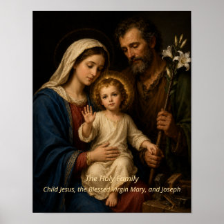 Die Heilige Familie Jesu, Mariens und Josephs Poster