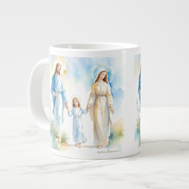 Die heilige Familie Jumbo-Tasse (Vorderseite Links)