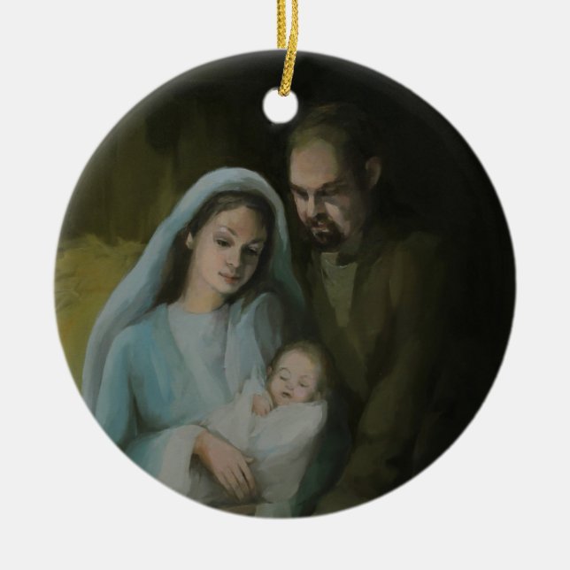 Die heilige Familie Keramikornament (Vorne)