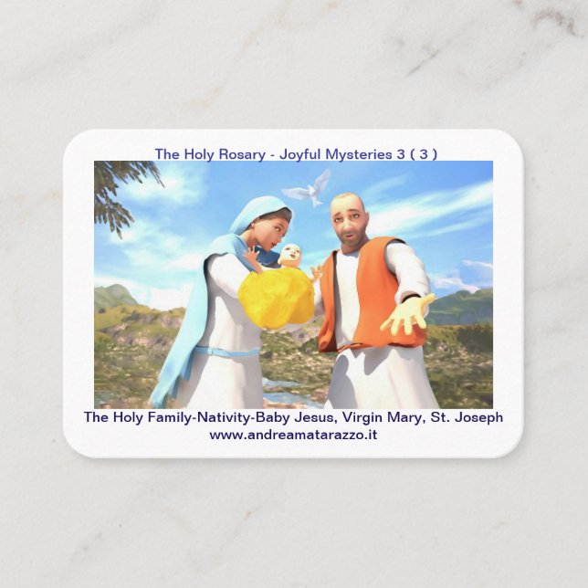 Die Heilige Familie - Krippe Platzkarte (Vorderseite)