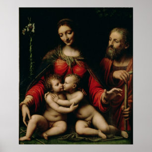 Die Heilige Familie mit dem Säugling St. John Poster